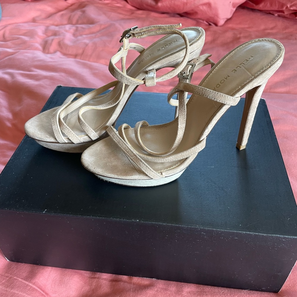 Gorgeous Pelle Moda Olya Platform Sandals, Nude, 7.5